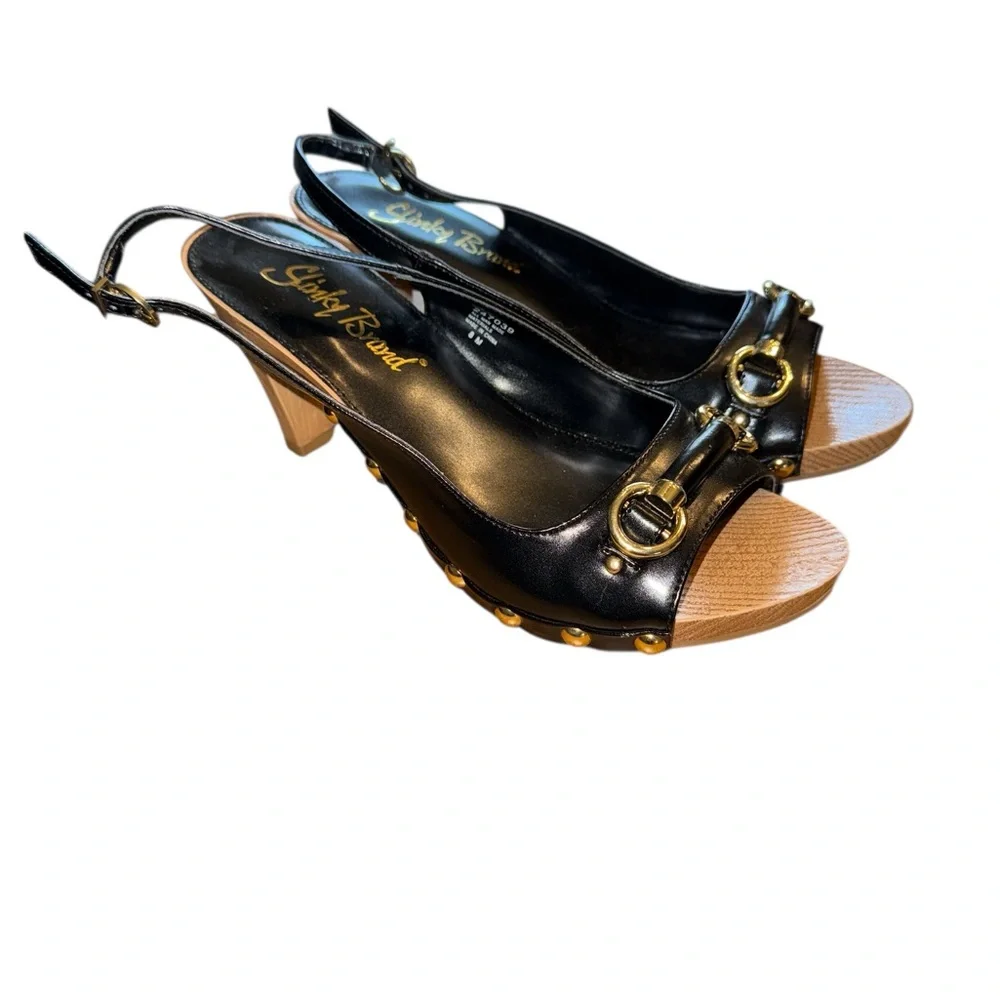 Slinky Brand Black and Tan Heels - Picture 2 of 5